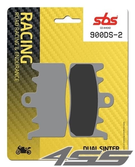 Přední závodní brzdové destičky SBS 900DS-2 Dual Sinter (Okruh)