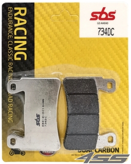 Přední okruhové brzdové destičky SBS 734DC Dual Carbon (Okruh)