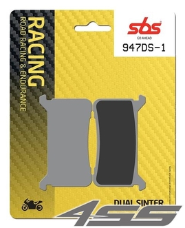 Přední závodní brzdové destičky SBS 947DS-1 Dual Sinter (Okruh)