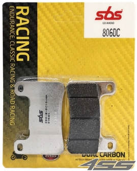 Přední okruhové brzdové destičky SBS 806DC Dual Carbon (Okruh)
