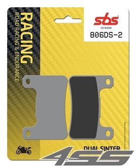 Přední závodní brzdové destičky SBS 806DS-2 Dual Sinter (Okruh)
