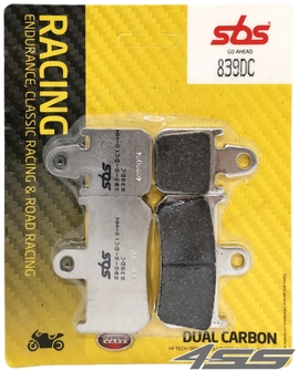 Přední okruhové brzdové destičky SBS 839DC Dual Carbon (Okruh)