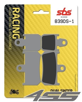 Přední závodní brzdové destičky SBS 839DS-1 Dual Sinter (Okruh)
