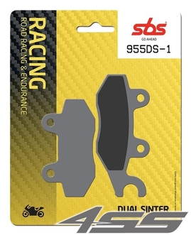 Přední závodní brzdové destičky SBS 955DS-1 Dual Sinter (Okruh)