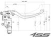 Radiální brzdová pumpa Brembo 19 RCS (nastavitelná rozteč 18/20mm) + nádobka brzdové kapaliny + montážní sada 110A26310+110A26385