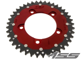Řetězová rozeta ZF DUAL 713,41 zubů - černá/červená