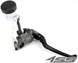 Radiální brzdová pumpa Brembo 19 RCS Corsa Corta (nastavitelná rozteč 18/20mm + nastavitelná vzdálenost páčky) + nádobka brzdové kapaliny + montážní sada 110C74010+110A26385